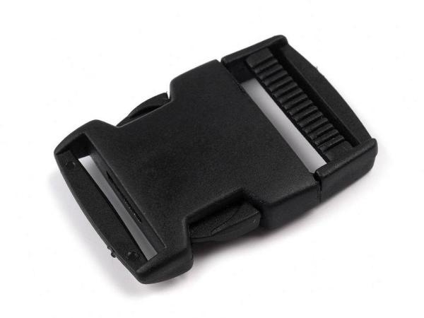 Steckverschluss mit Regulator 30 mm Schwarz
